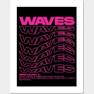 Graphic Waves Text Posters and Art